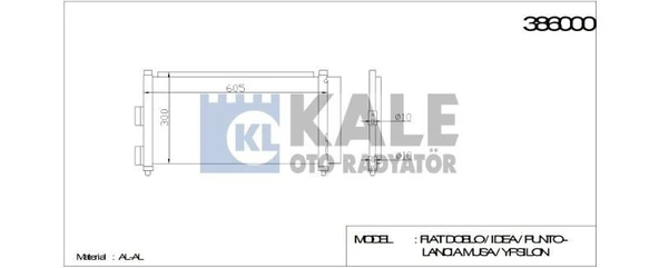 KALE KLİMA RADYATÖRÜ FIAT DOBLO IDEA PUNTO  1.2/1.3/1.4 (586X288X16) AL/AL ürün görseli 1