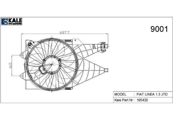 VALEO FAN MOTORU DAVLUMBAZLI FIAT LINEA 1.3/1.6 MJET / 1.4 TJET (07+) (AC) ürün görseli 1