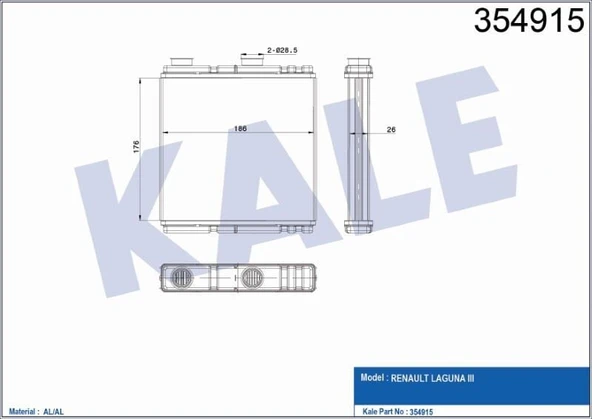 KALE KALORİFER RADYATÖRÜ RENAULT LAGUNA III KALORİFER ürün görseli 1