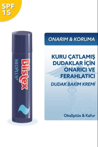 Blistex MedPlus Stick Kuru ve Çatlamış Dudaklara Onarıcı Duak Bakım Kremi 4,25 gr ürün görseli 1