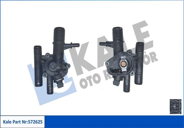 KALE (89 °C) KOMPLE TERMOSTAT - PLASTİK GÖVDELİ NISSAN PRIMERA - OPEL VIVARO - RENAULT CLIO / ESPACE / KA PRIMERA - OPEL VIVARO - RENAULT CLIO / ESPACE / KA ürün görseli 1