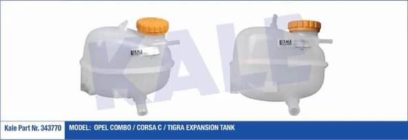 KALE GENLEŞME TANKI (RADYATÖR EK DEPO) KAPAKLI OPEL COMBO / CORSA C / TIGRA ürün görseli 1