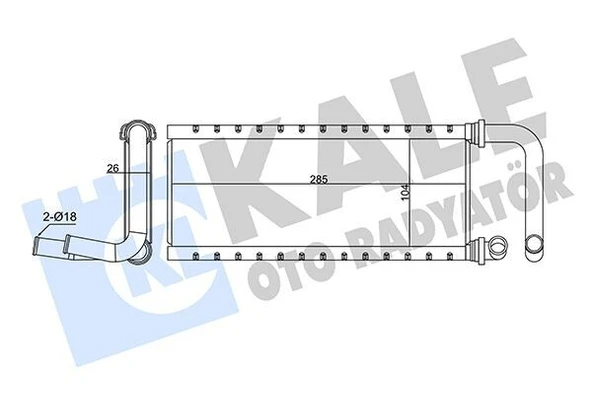 KALE KALORİFER RADYATÖRÜ ISUZU ISUZU NPR 75 (BORULU) [26MM] ürün görseli 1