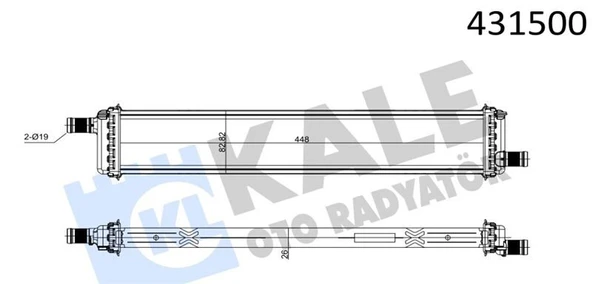 KALE RADYATÖR RENAULT CAPTUR CLIO V 1.5DCI (LT  ARA SOĞUTUCU) ürün görseli 1