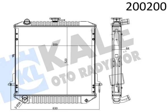 KALE BAKIR RADYATÖR ISUZU URBAN NQR RADYATÖR 2 SIRA PA SİSTEM  MONTAJA VERYLYYOR ürün görseli 1