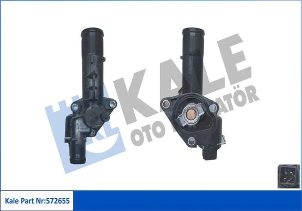 KALE (83 °C) KOMPLE TERMOSTAT - PLASTİK GÖVDELİ NISSAN MICRA / NOTE / QASHQAI - RENAULT CAPTUR / CLIO / G MICRA / NOTE / QASHQAI - RENAULT CAPTUR / CLIO / G ürün görseli 1