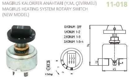 AKSA MAGIRUS KALORİFER ANAHTARI (Y.M.ÇEVİRMELİ) ürün görseli 1