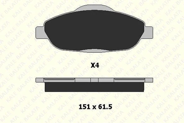 KALE BALATA FREN BALATA ÖN PEUGEOT 308, 3008, 5008 FİŞSİZ P308-P3008 1.4 16V/1.6 16V/1.6HDI 09/07--> ürün görseli 1