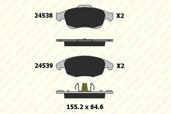 KALE BALATA FREN BALATA ÖN PEUGEOT 5008, PARTNER, PARTNER TEPEE-BERLINGO-CITROEN C4, C4 II, C4 PICASSO, DS4, DS5 ürün görseli 1