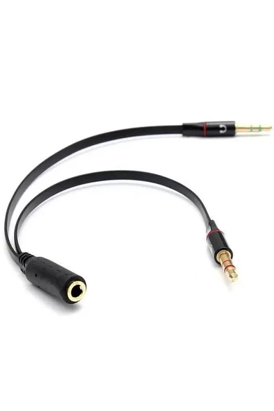 Kulaklık Mikrofon Ayırıcı Çevirici Switch Splitter 3.5mm ürün görseli 1