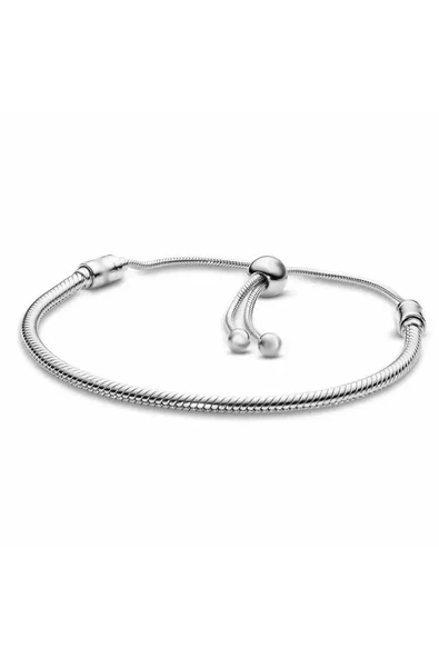 Bileklik 925 Ayar Gümüş Ayarlanabilir Charm Vidalı Kilitli Uyumlu Kadın Bileziği ürün görseli 1