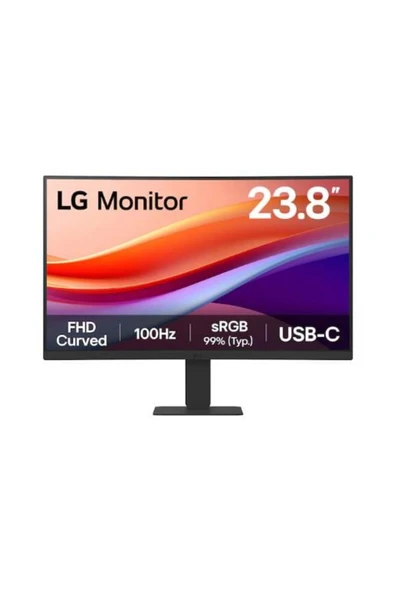 LG 23.8'' 24U421A-B 100Hz 5Ms(Gtg) USB-C’li  Va FHD Curved Monitör ürün görseli 1