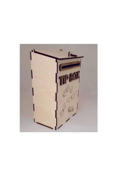 Kumbara Ahşap Posta Kutusu Tip Box Bahşiş Kutusu Tipbox - Resim 3