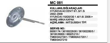 REMARK MARŞ ARKA KAPAK HYUNDAI ACCENT II 1 3/1 5I 2002> KORE VALEO ürün görseli 1