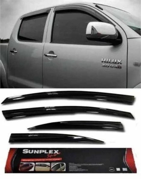SUNPLEKS CAM RÜZGARLIĞI TOYOTA HILUX ÖN-ARKA SPORT STYLE ürün görseli 1