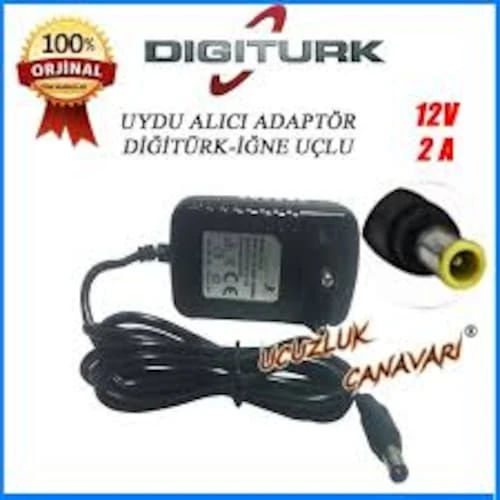 DİGİTÜRK VE D-SMART 12V 2A İGNE UÇLU ORJİNAL ADAPTÖR 9503/9505 ürün görseli 1