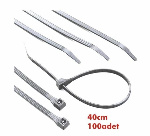 PEMSAN KABLO KEMERİ (BAĞI)-4.8*400 GRİ (1 PK=100 ADET) ürün görseli 1