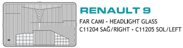 AYFAR FAR CAMI RENAULT R9 SAĞ 1981-1984 ürün görseli 1