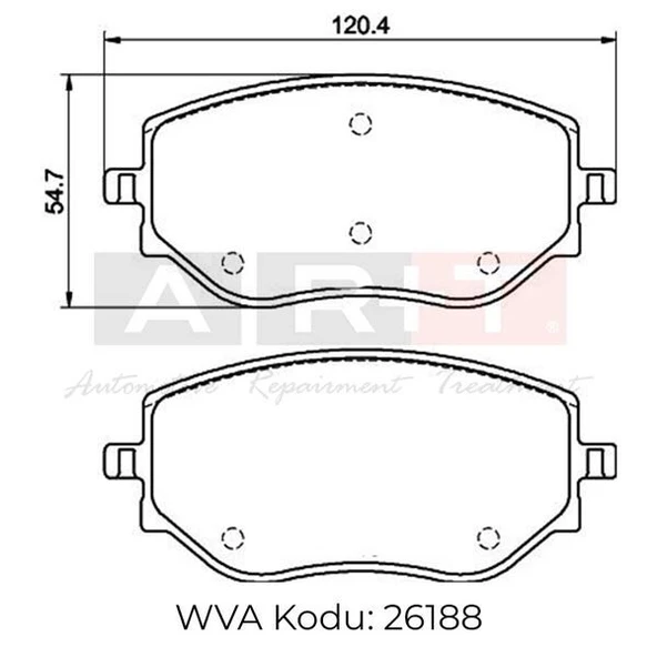 ART ÖN BALATA RENAULT CLİO V 1.0 (19-) 16' 17' NİSSAN MİCRA V (K14) (18-) ürün görseli 1