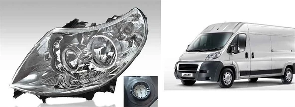 AYFAR FAR MOTORLU SOL FIAT DUCATO PEUGEOT BOXER CITROEN JUMPER MAXI  ( 2011-2014) 7 PIN ürün görseli 1