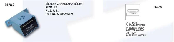 ÜNÜVAR SİLECEK ZAMANLAMA ROLESİ RENAULT R19/R21 7702256128 ürün görseli 1