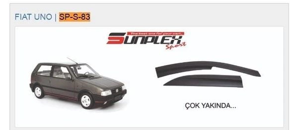 SUNPLEKS CAM RÜZGARLIĞI FIAT UNO ÖN-ARKA SPORT STYLE ürün görseli 1