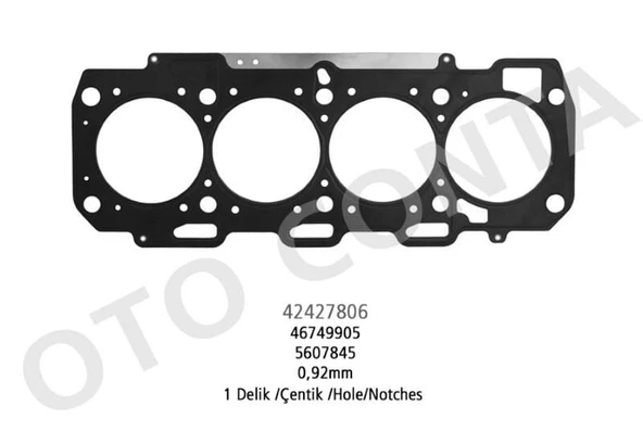 OTOCONTA SILINDIR KAPAK CONTASI (1DELIK COK KATLI ÇELIK 0.92MM) ASTRA VECTRA DOBLO 1.9JTD 182 B9.000 - 186 A6.000-Z19DT-Z19DTL ürün görseli 1