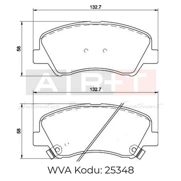 ART ÖN FREN BALATASI HYUNDAI ACCENT BLUE 10> i20 12> / KIA RIO 13> STONIC 17> ürün görseli 1