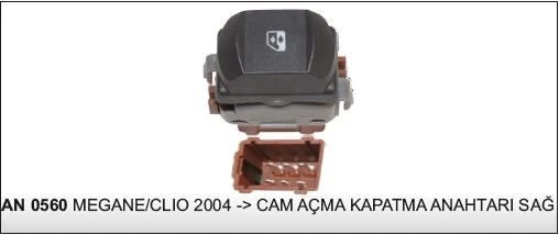 DODO ANAHTAR CAM AÇMA MEGANE II/CLIO II 2008-2023 SAĞ ürün görseli 1