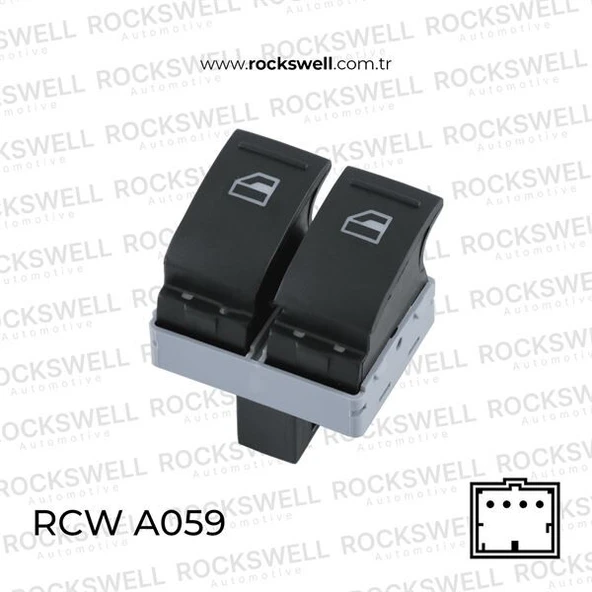ROCKSWELL CAM ACMA KAPAMA ANAHTARI SURUCU TARAFI CIFTLI TRANSPORTER T5 T6 03>16 VW ürün görseli 1
