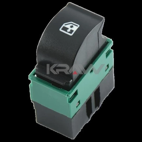 KRAW CAM KALDIRMA ANAHTARI FIAT DOBLO II - IDEA 2003-2012 SOL İÇ SİYAH ürün görseli 1