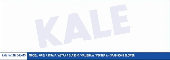 KALE KALORİFER MOTORU (BLOWER) 12V OPEL ASTRA F/VECTRA A - SAAB 900 II MANUEL KLİMALI ürün görseli 1