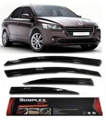 SUNPLEKS CAM RÜZGARLIĞI CITROEN C-ELYSEE PEUGEOT 301 2012-2017 ÖN-ARKA SPORT STYLE ürün görseli 1