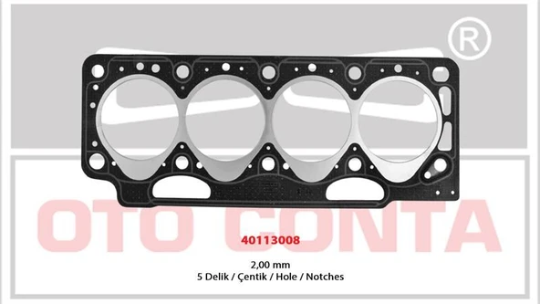 OTOCONTA RENAULT R.19 SKC EXPRES-CLİO-MEGANE 5 DELİK 2.00MM SÜPER KALİTE F8Q 620 - 622 - 722 - 730 ürün görseli 1
