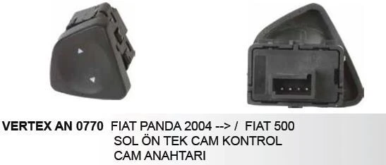 VERTEX CAM KALDIRMA ANAHTARI SOL FIAT PANDA 2004-2019 FIAT 500 ürün görseli 1