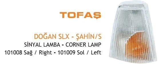 AYFAR ÖN SİNYAL LAMBA BEYAZ SOL FIAT DKŞ DOĞAN SLX-KARTAL SLX 93 ürün görseli 1