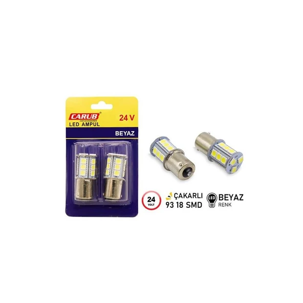 CARUB AMPUL 24V 93 18 SMD LED TURUNCU ürün görseli 1