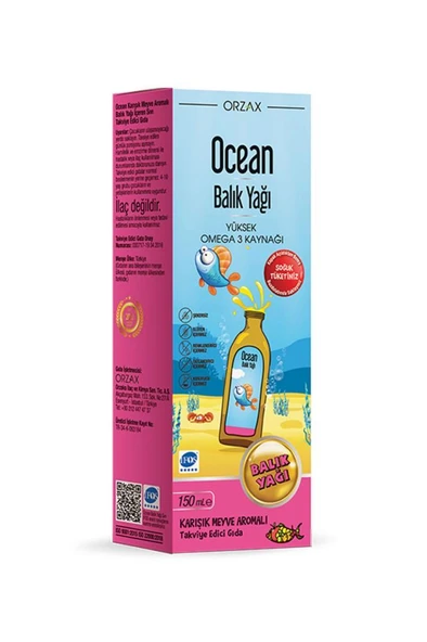 Ocean Balık Yağı Omega-3 Şurup Karışık Meyve 150 ML ürün görseli 1