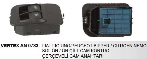 DODO ANAHTAR CAM AÇMA FIORINO/BIPER SOL ÇİFTLİ ÇERÇEVELİ 25110 - AN228 - AN0783 ürün görseli 1