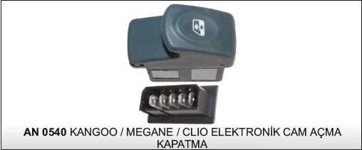 DODO CAM KALDIRMA ANAHTARI SOL UZUN TABAN RENAULT KANGOO-MEGANE-CLIO- ELEKTRONİK 25249 - AN712 - AN0540 ürün görseli 1