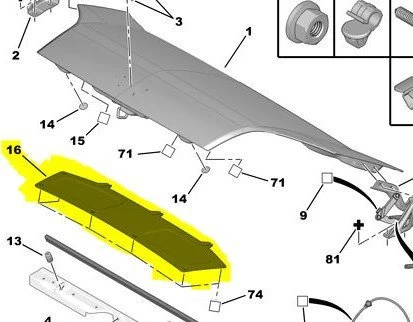 Citroen Nemo Kaput İzolatörü (2008-2016) 52004687 1.3, 1.4 HDI ürün görseli 1