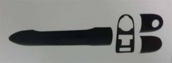 KAYA PLASTİK KAPI DIŞ AÇMA KOLU ( TAKIMI ) RENAULT CLIO - 3 KANGOO ürün görseli 1