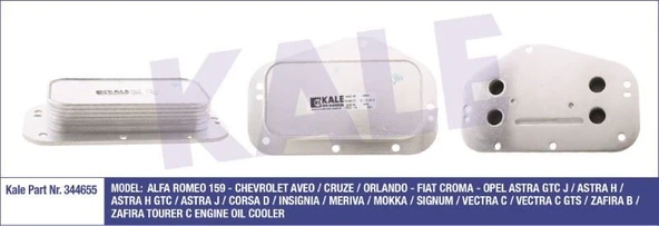 KALE YAĞ SOĞUTUCU OPEL ASTRA H-J/CORSA D/INSIGNIA/MERIVA/VECTRA C/ZAFIRA B/ZAFIRA TOURER ürün görseli 1
