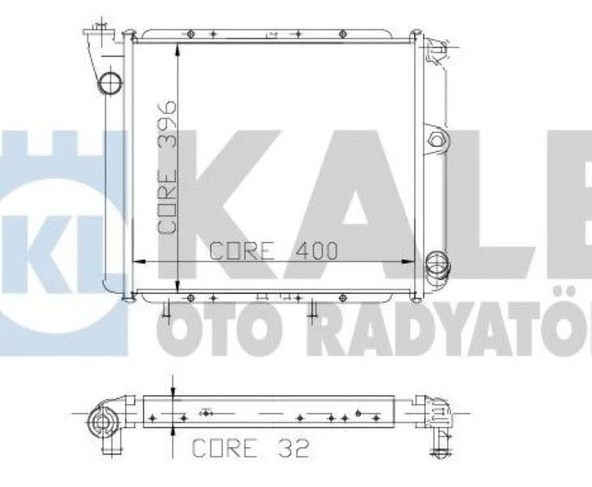 KALE RADYATÖR RENAULT R9/R11 BROD.SPR. 2 SIRA AL+PL SİSTEM ürün görseli 1