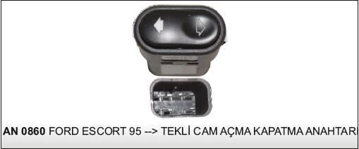 DODO ANAHTAR CAM AÇMA FORD ESCORT MONDEO TRANSIT 1995 TEKLİ ürün görseli 1