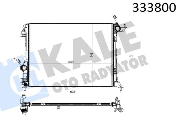 KALE RADYATÖR RENAULT MEGANE IV 1.5 D  16- KLİMALI ürün görseli 1