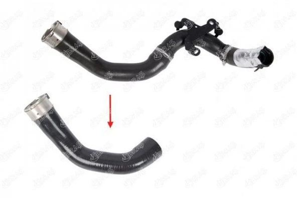 İBRAŞ TURBO HORTUMU ( BÜYÜK) DACIA DOKKER DUSTER LODGY RENAULT CLIO IV CAPTUR ürün görseli 1