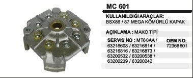 REMARK BSX86/87 MEGA KÖMÜRLÜ KAPAK MAKO TİPİ ürün görseli 1