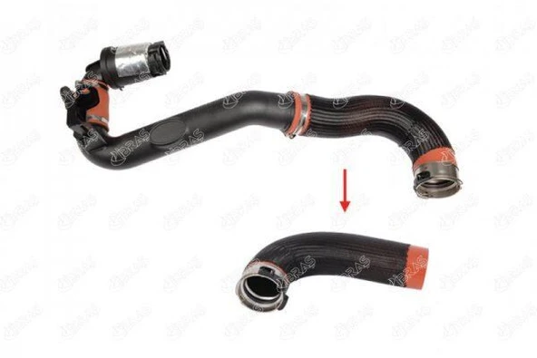 İBRAŞ TURBO HORTUMU PLASTİK BORU HARİÇ OK İLE GÖSTERİLEN BÜYÜK HORTUM OPEL MOVANO B PANELVAN/VAN (X62) OPE L MOVANO B PLATFORM ŞASİ (X62) RENAULT MASTER III ürün görseli 1