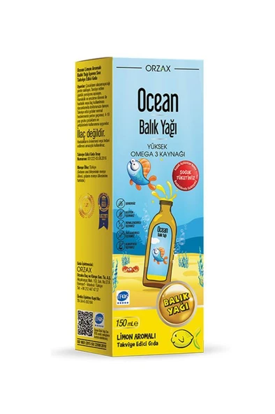 Ocean Limon Aromalı Balık Yağı Şurubu 150 ml ürün görseli 1
